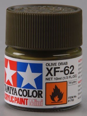Tamiya 81762 XF62 Olive Drab Acrylic paint 10ml – zdjęcie 4
