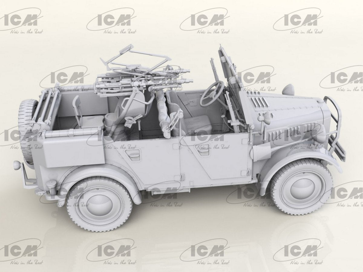 ICM 35584 le.gl.Einheits-Pkw Kfz.4 WWII German Light Anti-Aircraft Vehicle 1/35 – image 4