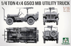 Takom 1016 1/4 ton 4×4 G503 MB Utility Truck ( Jeep Willys ) 1/16 – Bild 4