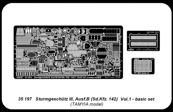 Aber 35197 German anti-tank self proppeled gun Sturmgeschütz III, Ausf.B (Sd.Kfz. 142) - vol.1 - basic set 1/35 – zdjęcie 4