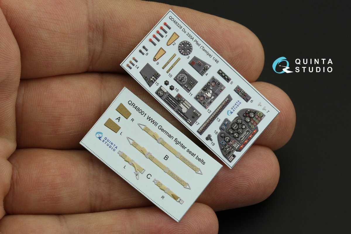 Quinta Studio QD48328 Do 335A Pfeil 3D-Printed &amp;amp; coloured Interior on decal paper (Tamiya) 1/48 – zdjęcie 2