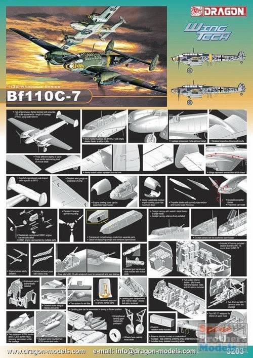 Dragon 3203 Messerschmitt Bf110 C-7 1/32 – image 2