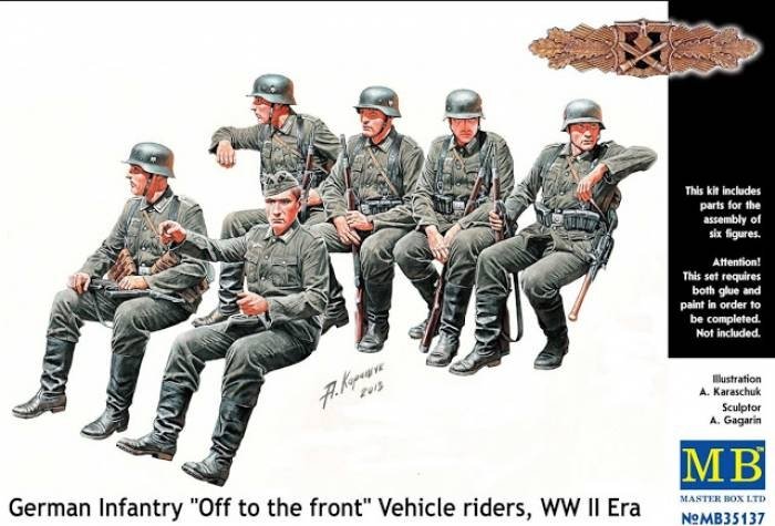 Master Box 35137 German Infantry Off to the front Vehicle riders WW II Era 1/35