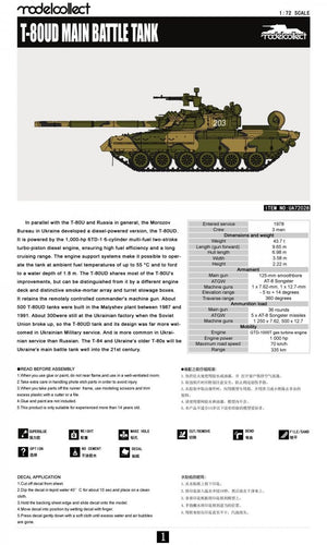 Modelcollect UA72028 T-80UD Main Battle Tank 1/72 – image 2