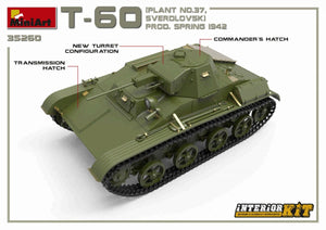 MiniArt 35260 T-60 PLANT N.37, SVERDLOVSK PROD. SPRING 1942. INTERIOR KIT 1/35 – zdjęcie 9