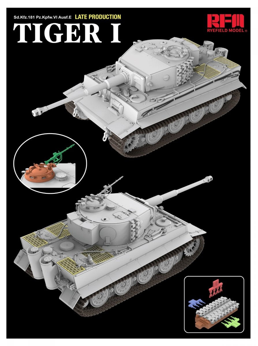 Rye Field Model 5080 Tiger I Late Production Zimmerit &amp;amp; Full Interior 1/35 – image 4