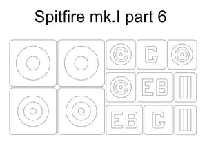 Omask 34018 Spitfire Mk.I part 6 (for Eduard 11143 kamo H) 1/48