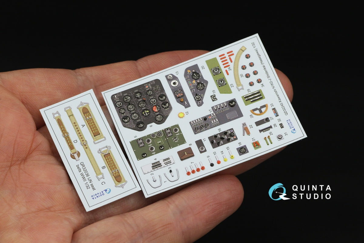 Quinta Studio QD32245 N1K2-J Shidenkai 3D-Printed &amp;amp; colored Interior on decal paper (Hasegawa) 1/32 – image 2