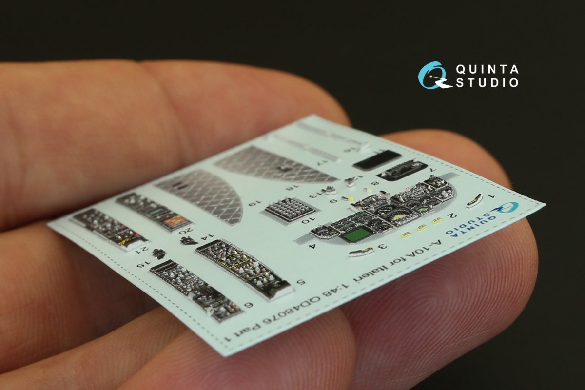Quinta Studio QD48076 A-10A 3D-Printed &amp;amp; coloured Interior on decal paper (for Italeri kit) 1/48 – zdjęcie 6