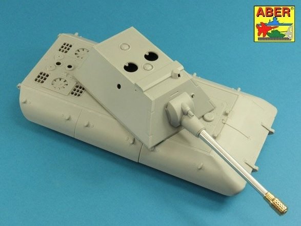 Aber 35L-261 Lufa 150mm z hamulcem do niemieckiego czołgu E-100 z wieżą Krupp 1/35 – immagine 5