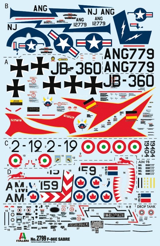 Italeri 2799 F-86E SABRE (SUPER DECALS SHEET) 1/48 – zdjęcie 2