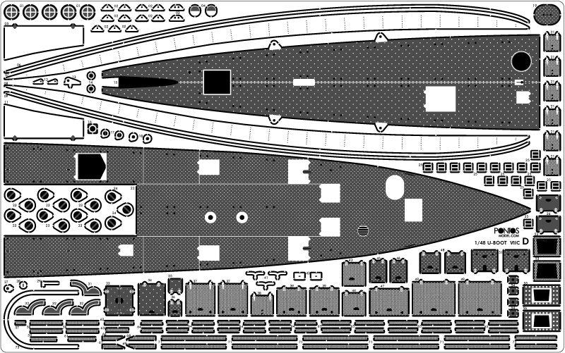 Pontos 48001F1 U-Boot Type VII C Detail up set 1/48 – image 9