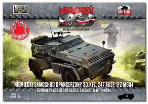 First To Fight PL101 Niemiecki Samochód Opancerzony Sd.Kfz. 247 Ausf. B Z MG34 1/72 – immagine 2