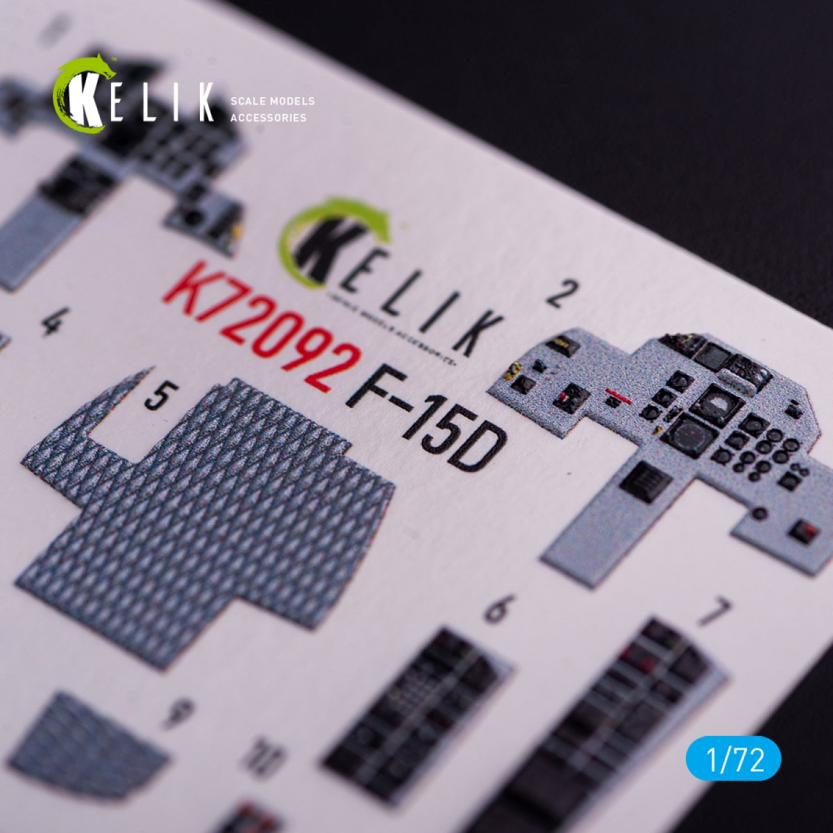 KELIK K72092 F-15D - interior 3D decals for FineMolds kit 1/72 – image 8
