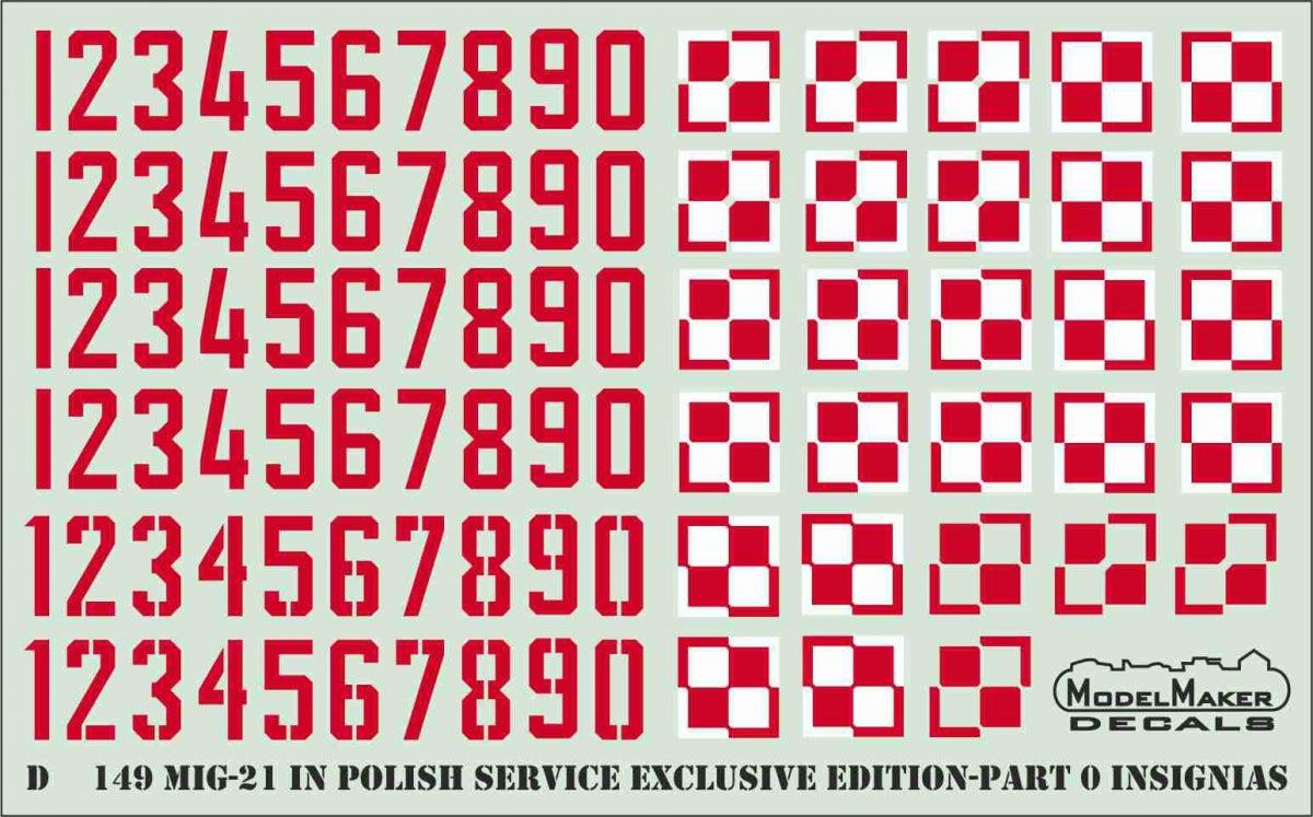 ModelMaker Decals D48149 MiG-21 in Polish service exclusive edition part 0 Insignia 1/48 – image 2