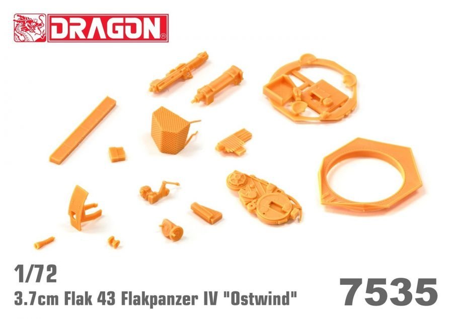 Dragon 7535 3.7cm FlaK 43 Flakpanzer IV &amp;quot;Ostwind&amp;quot; 1/72 – zdjęcie 8
