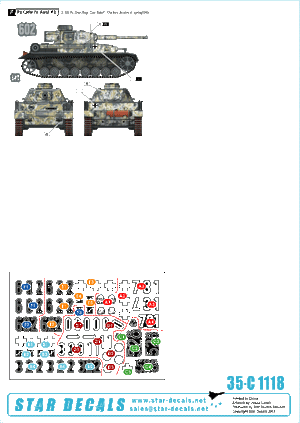 Star Decals 35-C1118 PzKpfw IV F2 and G of the Waffen-SS 1/35 – zdjęcie 2