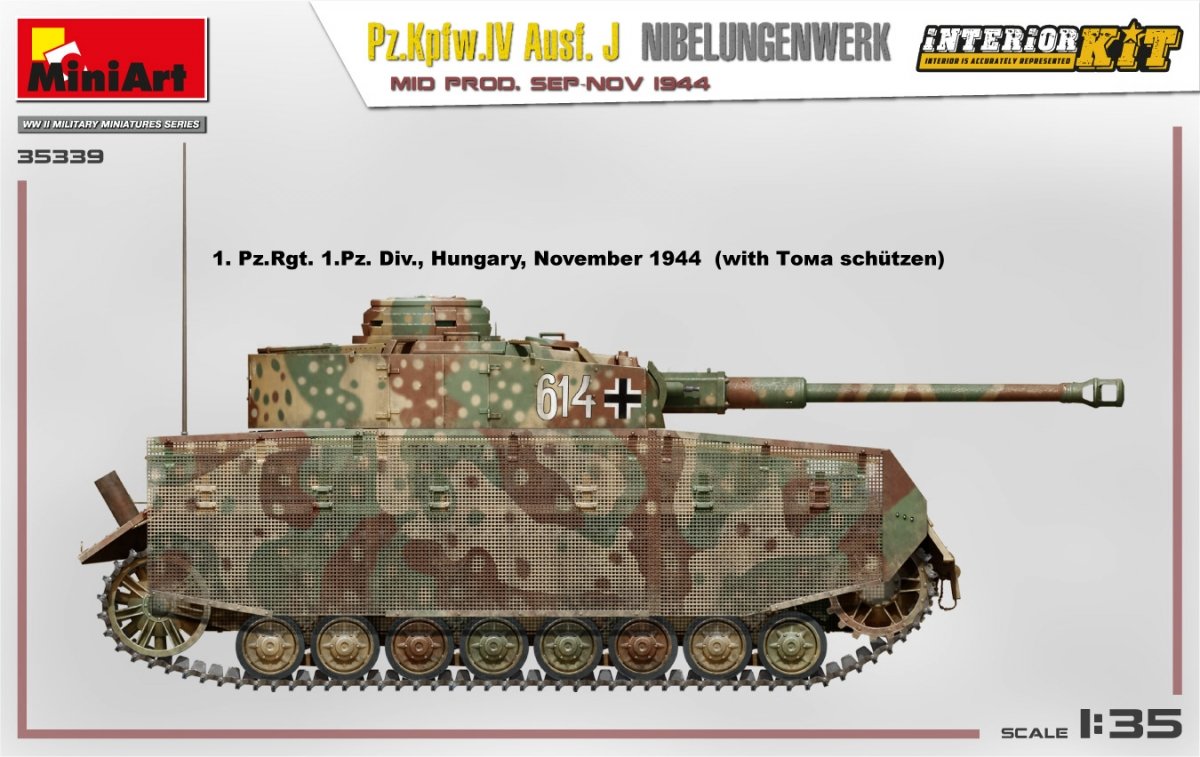 MiniArt 35339 Pz.Kpfw.IV Ausf. J Nibelungenwerk. MID PROD. SEP-NOV 1944 INTERIOR KIT 1/35 – zdjęcie 7