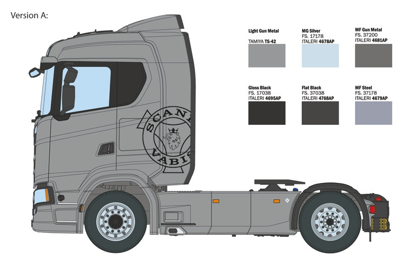 Italeri 3971 Scania S770 4x2 Normal Roof &amp;quot;Grey Cab&amp;quot; 1/24 – zdjęcie 2