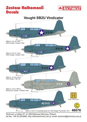 Techmod 48076 - Vought SB2U Vindicator 1/48 – zdjęcie 2