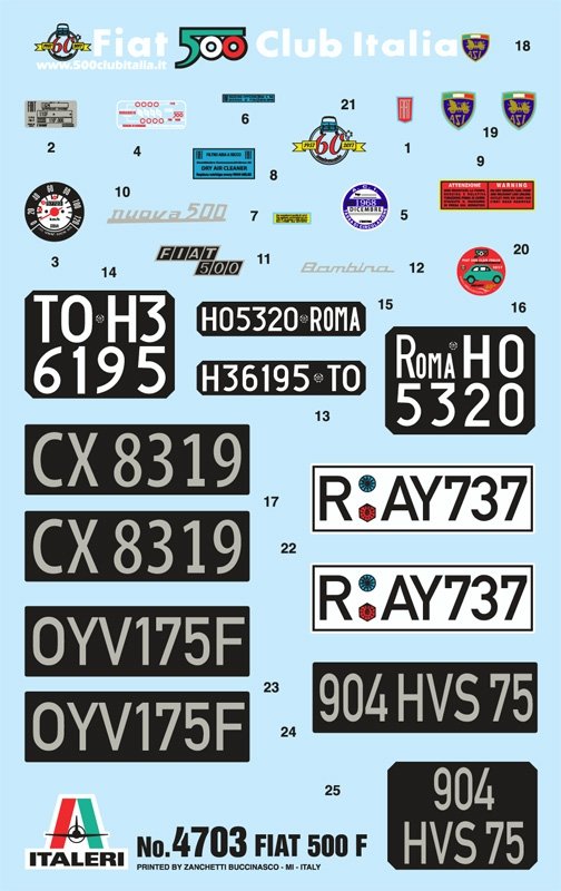 Italeri 4703 FIAT 500F 1968 1/12 – image 9