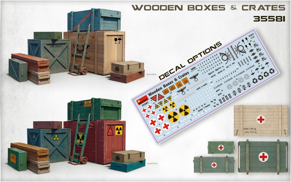 MiniArt 35581 Wooden Boxes & Crates 1/35