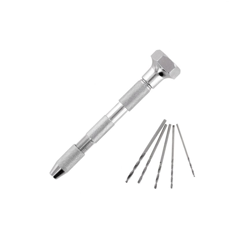 Modelcraft PPV2237-D Pin Vice Double Ended Swivel Top &amp; 5 Drill Bits (0 - 2.9mm)