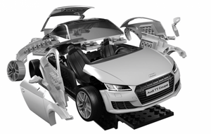 Airfix 6054 QUICKBUILD Audi TT Coupe - Blue – zdjęcie 7