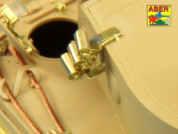 Aber R-34 Smoke Discharges for German Tanks like Tiger I, Panther A/D, Panzer IIIL, Panzer IVG, Luchs, Puma 1/35 – zdjęcie 6