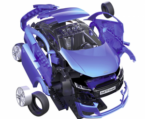 Airfix 6054 QUICKBUILD Audi TT Coupe - Blue – zdjęcie 2