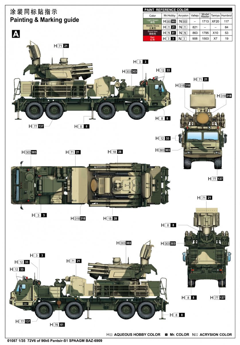 Trumpeter 01087 72V6 de 96k6 Pantsir-S1 SPAAGM BAZ-6909 1/35  – image 5