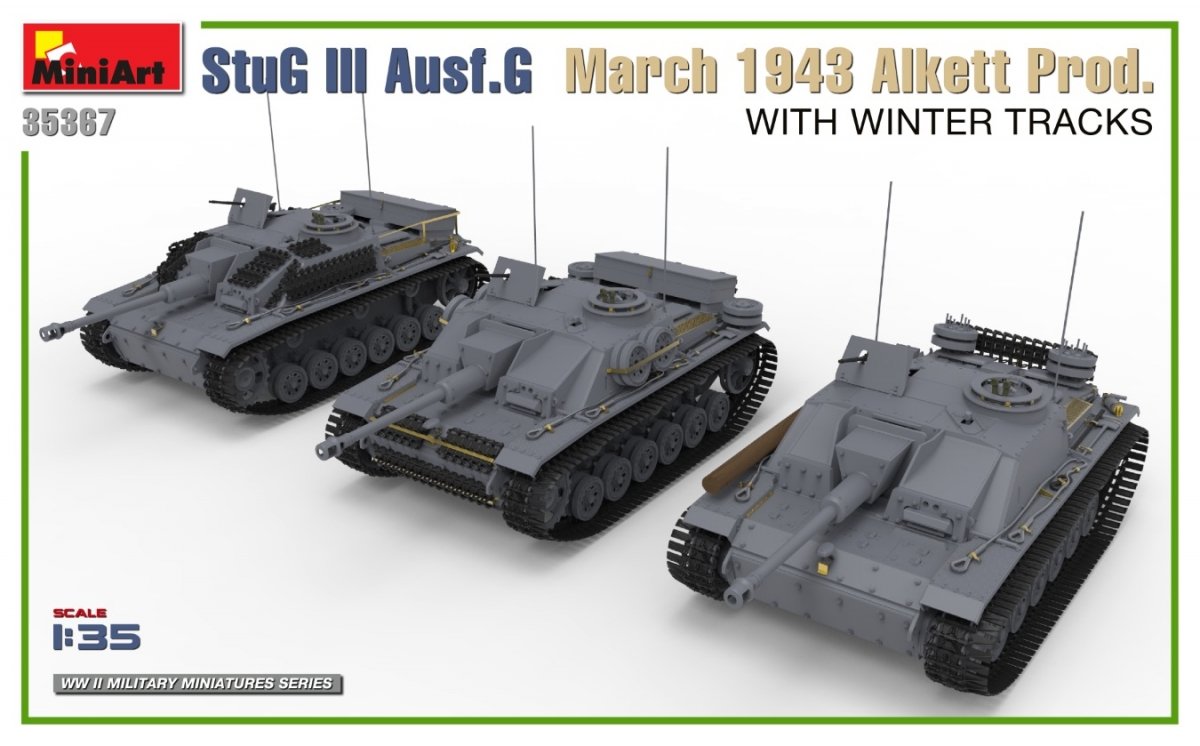 Mini Art 35367 StuG III Ausf. G March 1943 Alkett Prod. WITH WINTER TRACKS. INTERIOR KIT 1/35 – image 2