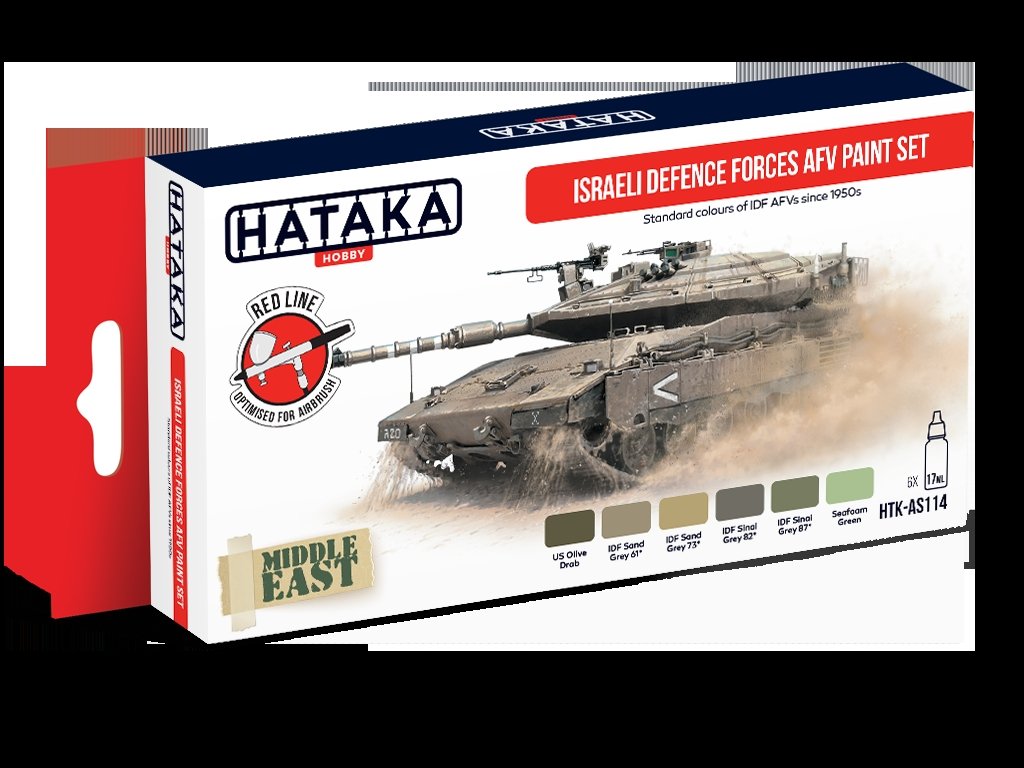 Hataka HTK-AS114 Israeli Defence Forces AFV paint set 6x17 ml – zdjęcie 2