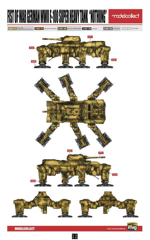 Modelcollect UA72126 Fist of War German WWII E-100 Supper Heavy Tank Nothung 1/72 – image 4