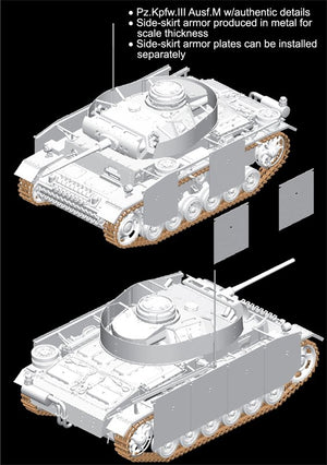 Dragon 6604 Pz.Kpfw.III Ausf.M w/Schurzen 1/35 – zdjęcie 2