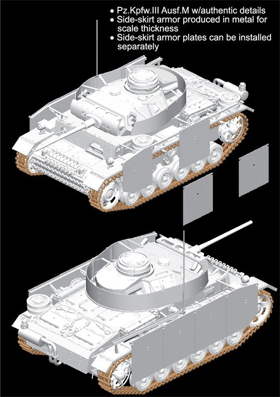 Dragon 6604 Pz.Kpfw.III Ausf.M w/Schurzen 1/35 – zdjęcie 2