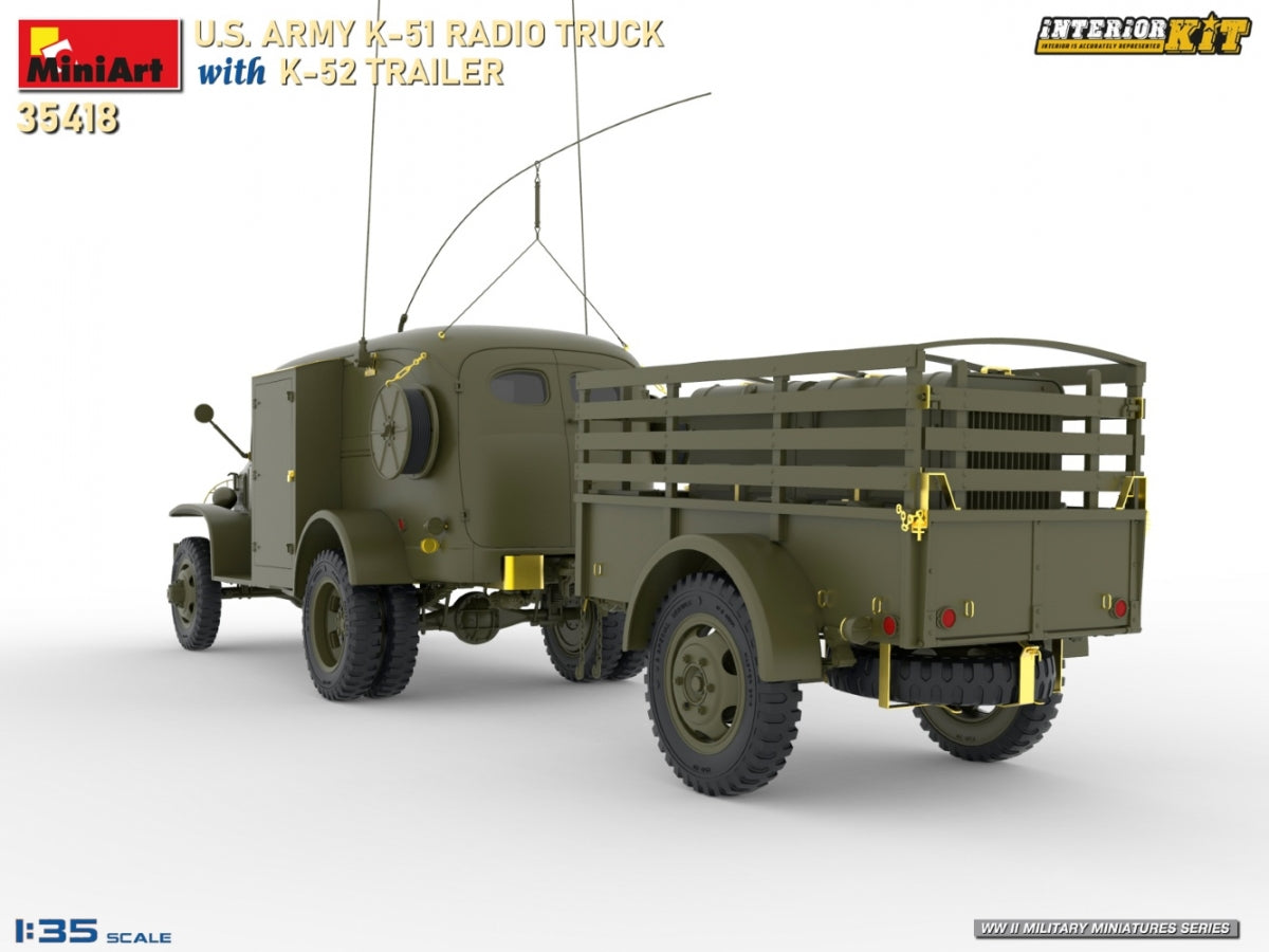 MiniArt 35418 US ARMY K-51 RADIO TRUCK WITH K-52 TRAILER. INTERIOR KIT 1/35 – zdjęcie 6