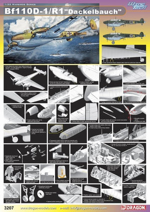 Dragon 3207 Bf110D-1/R1 Dackelbauch 1/32 – zdjęcie 2