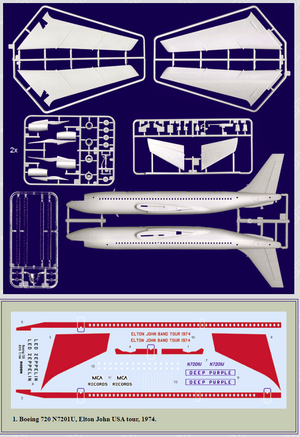 Roden 315 Boeing 720 ELTON JOHN 1974 1/144 – zdjęcie 2
