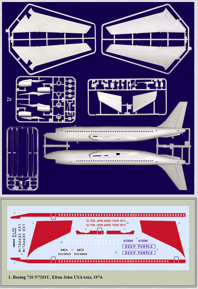Roden 315 Boeing 720 ELTON JOHN 1974 1/144 – zdjęcie 2