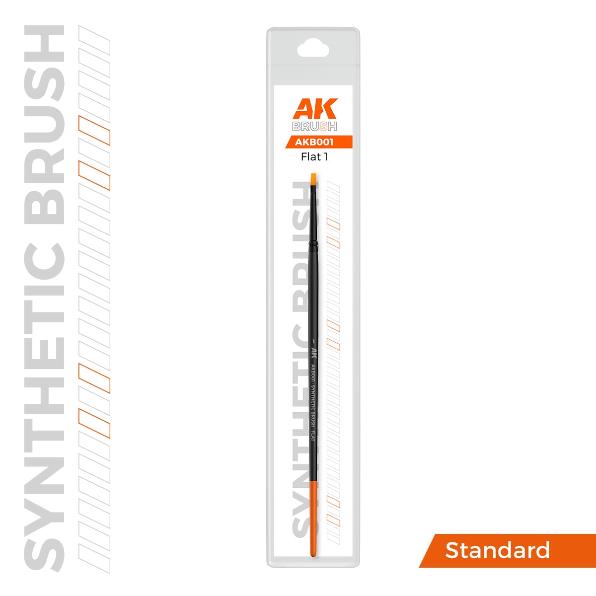 AK Interactive AKB001 AK SYNTHETIC BRUSH – FLAT 1 – zdjęcie 3