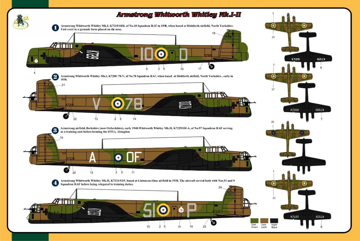 Fly 72004 Armstrong Whitworth Whitley Mk.I-II 1/72 – immagine 4