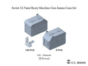 ET Model P35-248 Soviet 12.7mm Heavy Machine Gun Ammo Cans Set (3D Printed) 1/35 – image 2