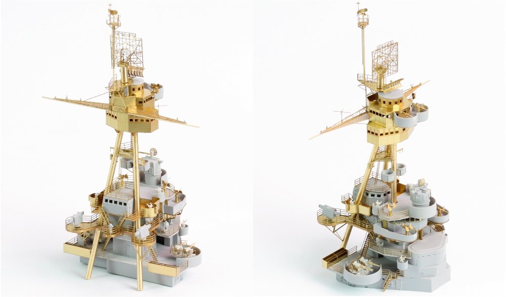 Pontos 35023FN USS BB-34 New York 1944 Detail-up set (w/Teak Tone Deck, Barrels, Resin, PE) – image 23
