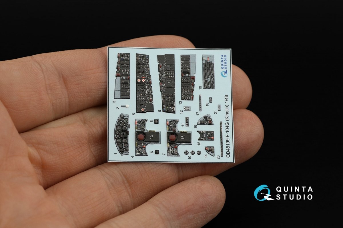 Quinta Studio QD48199 F-104G 3D-Printed &amp;amp; coloured Interior on decal paper (Kinetic) 1/48 – zdjęcie 4