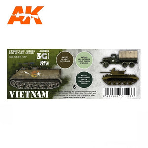 AK Interactive AK11659 3G VIETNAM CAMOUFLAGE COLORS FOR JUNGLE COLORS 3x17 ml – image 2