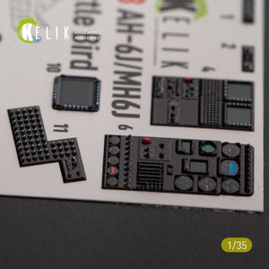 KELIK K35033 AH-6J/MH6J Little Bird interior 3D decals for Zimi models/KittyHawk 1/35 – image 5