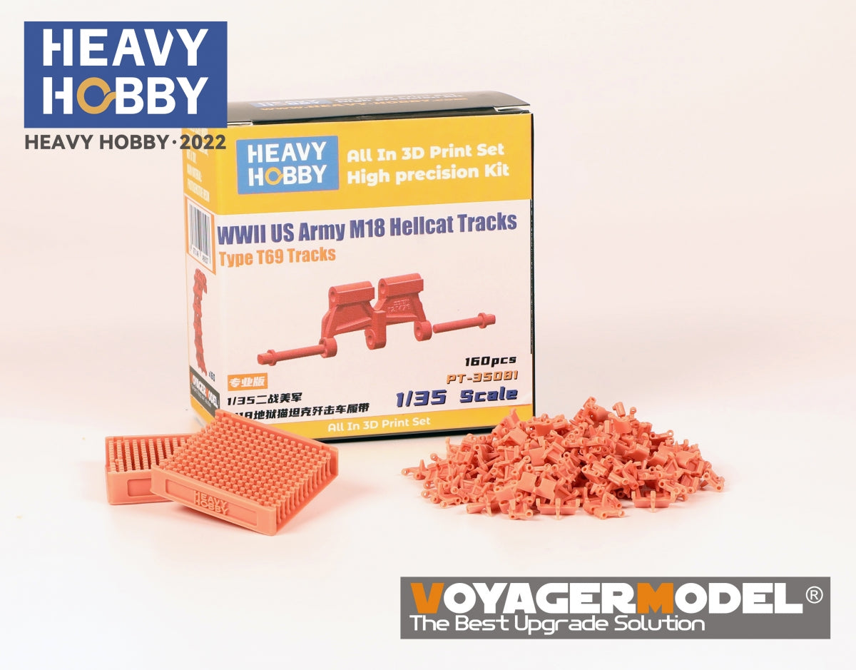 Heavy Hobby PT35081 Chenilles M18 Hellcat de l'armée américaine de la Seconde Guerre mondiale, échelle 1/35