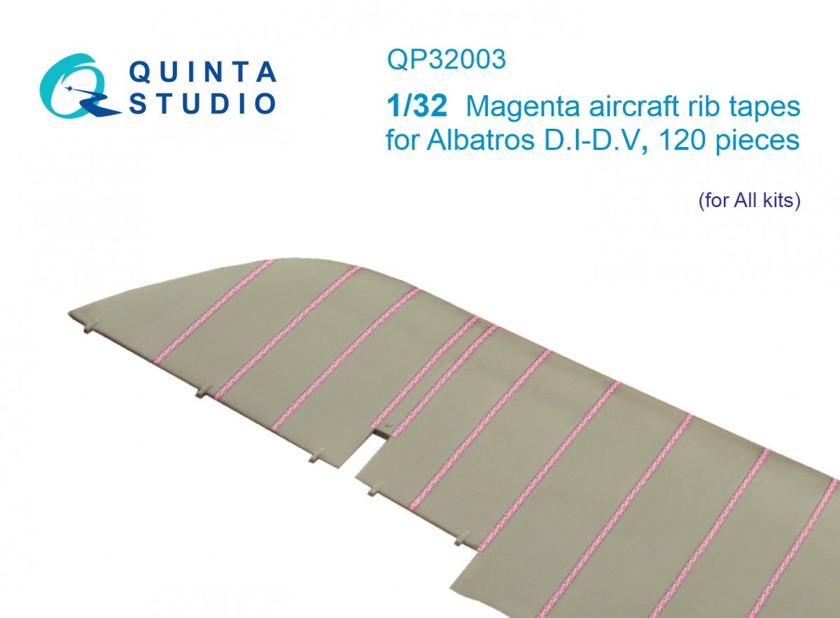Quinta Studio QP32003 Magenta rib tapes Albatros DI-DV (All kits) 1/32