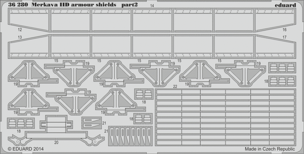 Eduard 36280 Merkava IID armour shields Academy – zdjęcie 2